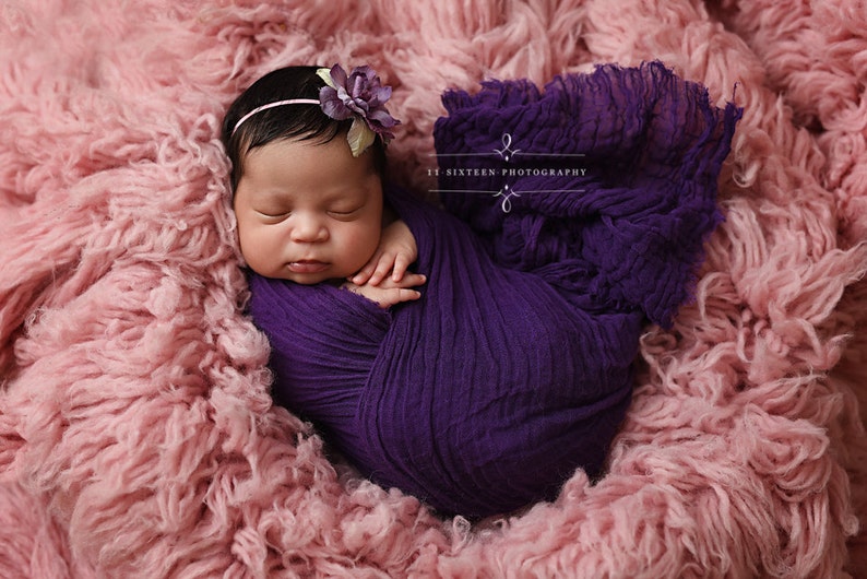 Purple Cheesecloth Baby Wrap Cheese Cloth Newborn Photography Etsy