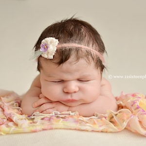 Monets Rosa Garten Rüschen Stretch Stoff Wrap Neugeborene Fotografie Requisite Posing Swaddle