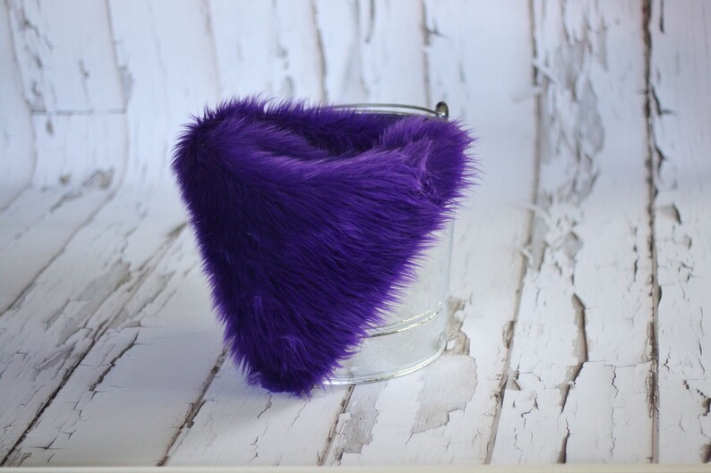 Purple Mongolian Faux Fur Nest Photography Prop Rug Newborn Etsy