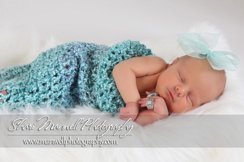 Newborn Cocoon Photo Prop Robin Egg Blue