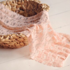 Stretch Lace Wrap Light Peach Neugeborenen Fotografie Requisite Baby Swaddle