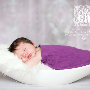 Lila Gaze Wrap Neugeborenen Baby Foto Requisite