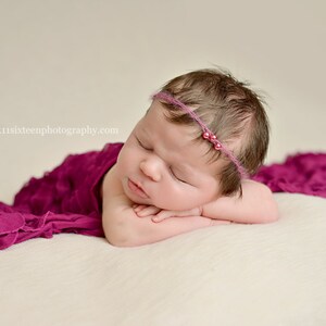 Magenta Rüschen Stretch Stoff Wrap Neugeborene Fotografie Requisite Posing Swaddle