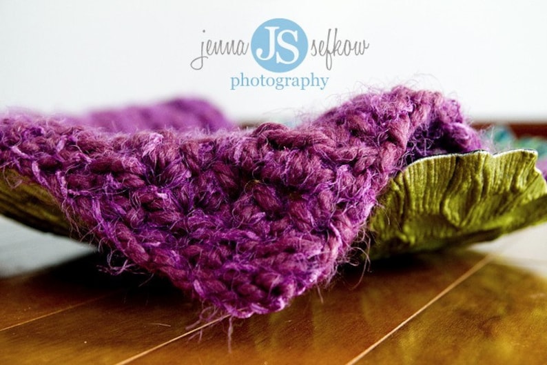 Purple Puff Newborn Baby Blanket Photography Prop image 2