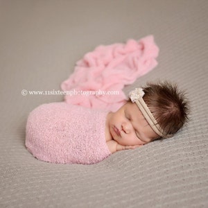 Rosa Stretch Strick Wrap Neugeborene Fotografie Requisite