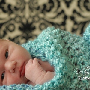 Robin Egg Blue Newborn Baby Cocoon Wrap imagen 4