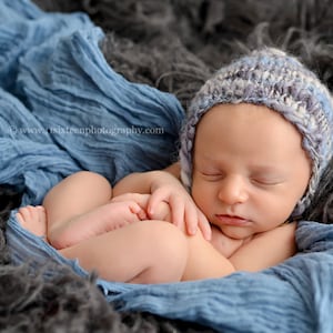 Jeans blau Gaze Baby Wrap Käse Tuch Neugeborenen Fotografie Prop
