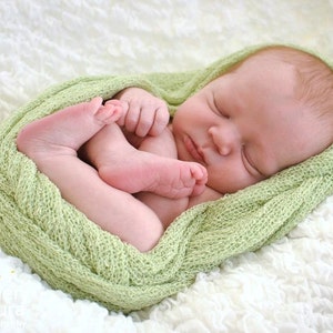 Celery Green Stretch Strick Wrap für Neugeborene