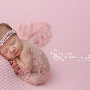 Stretch Spitzen Wrap Candy Pink Neugeborenen Fotografie Requisite Baby Swaddle