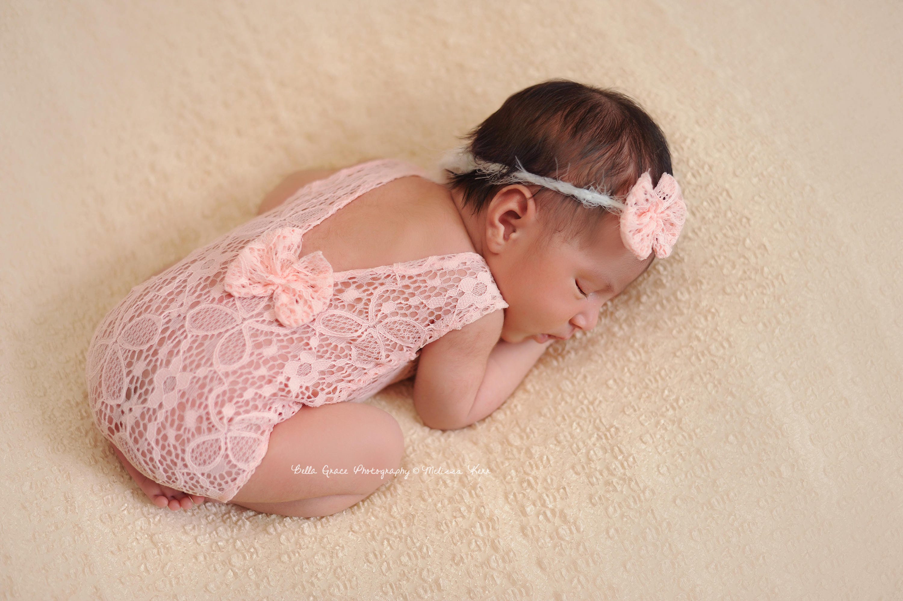 FLOX Newborn Photography Props Baby Girls Outfits,Baby Clothes Rompers Headdress Rompers Set Photography Prop 