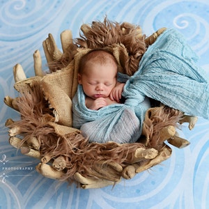 Hellblaues Käsetuch Neugeborenen Baby Wrap Käsetuch Swaddle