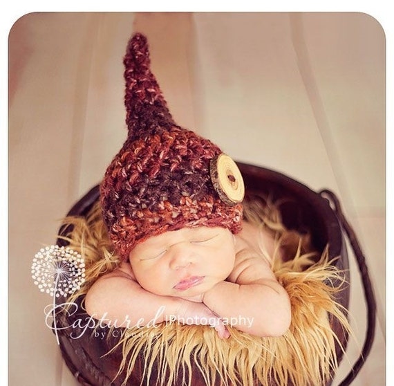Chocolate Kiss Newborn Baby Gnome Hat - Etsy