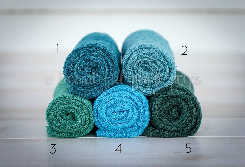 Stretch Knit Wraps in Sea Tones Etsy