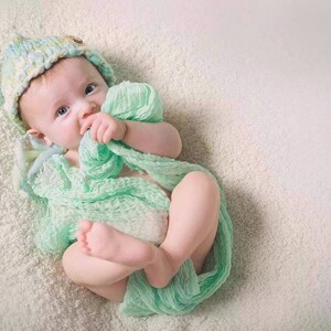 Mintgrün Käsetuch Baby Wrap Käsetuch Neugeborenen Fotografie Requisite