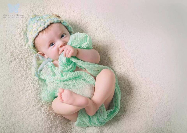 Mint Green Cheesecloth Baby Wrap Cheese Cloth Newborn Etsy