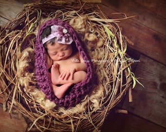Chunky Baby Bowl Newborn Egg in Plum Purple
