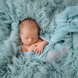 Taubenblaues Käsetuch Baby Stricktuch Neugeborenen Fotografie