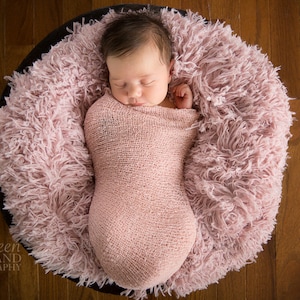 Blush Pink Stretch Knit Wrap Newborn Photography Prop