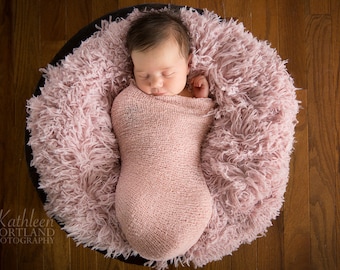 Blush Pink Stretch Knit Wrap Newborn Photography Prop