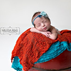 Aqua Rüschen Stretch Stoff Wrap Blau Neugeborenen Fotografie Requisite Swaddle