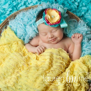 Gelb Rüschen Stretch Wrap, Newborn Foto Prop, Rüschen Wrap, Neugeborenen Posing Stoff, Baby Stretch Wrap, Neugeborenen Swaddle Decke