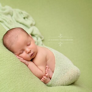 Celery Green Neugeborene Stretch Strick Wrap Fotografie Requisite