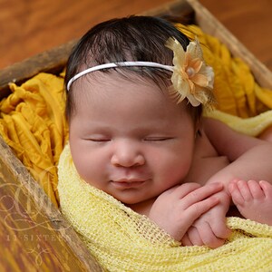 Baby Gelb Stretch Strick Wrap Neugeborene Fotografie Requisite