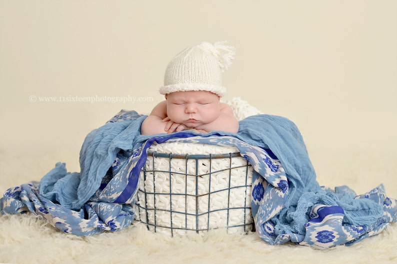 Denim Blue Cheesecloth Baby Wrap Cheese Cloth Newborn Photography image 6
