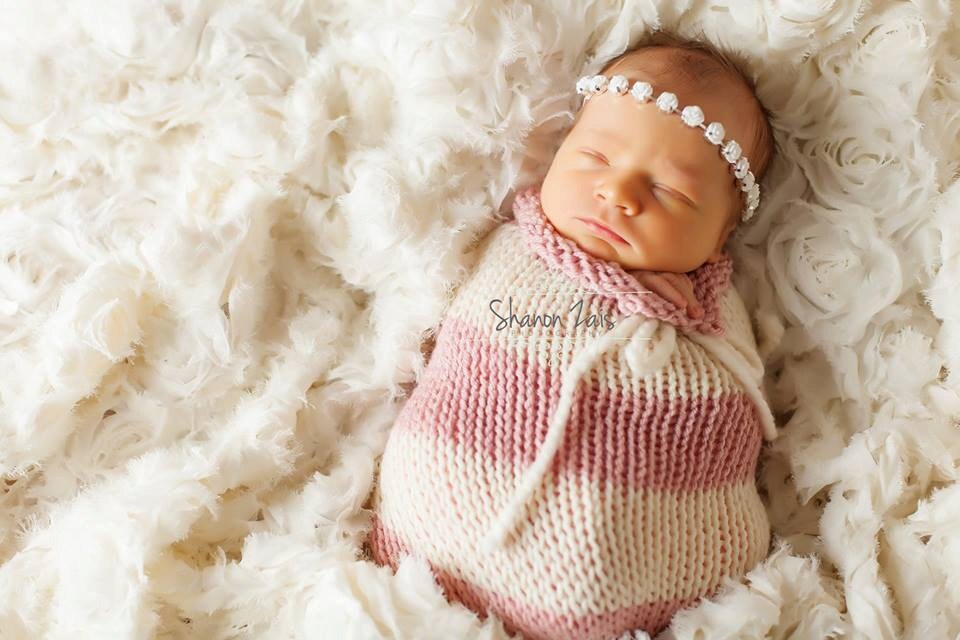 Pink and Cream Swaddle Sack Newborn Baby Photography Prop Etsy