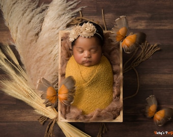 Stretch Knit Wrap in Goldenrod Newborn Photography Prop