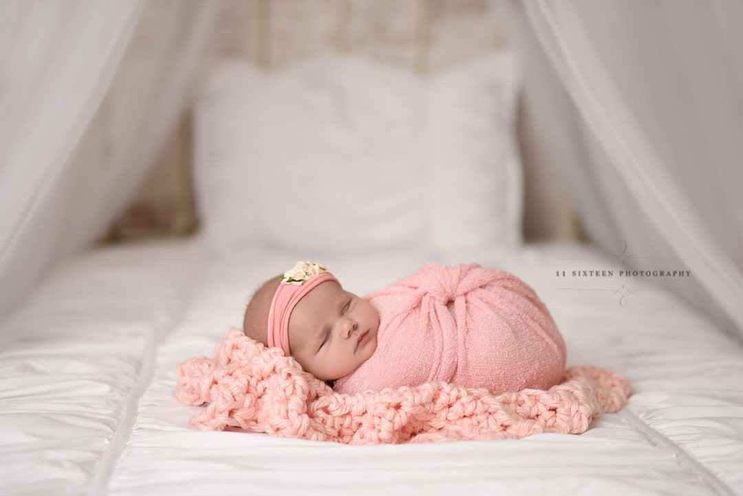 Chunky Light Pink Baby Blanket Newborn Photography Prop - Etsy Canada