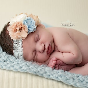 Glacier Blue Baby Blanket Newborn Photography Prop