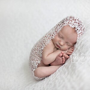 Stoff Spitzen Wrap Weiß Neugeborene Fotografie Requisite Posing Swaddle
