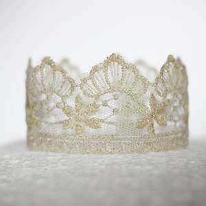 Newborn Lace Baby Crown | Diana | Silver Tiara, Princess Crown, Photography Prop, Baby Girl, Baby Boy, Birthday Crown, Wedding Cake Topper