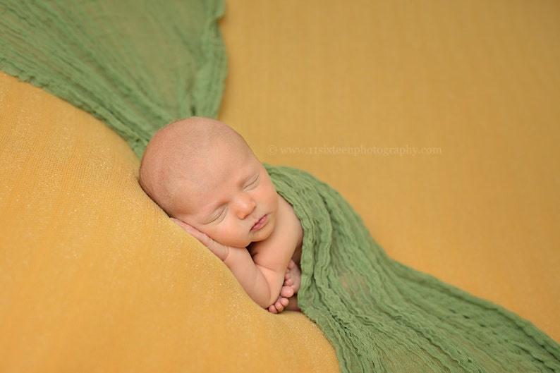 Green Cheesecloth Baby Wrap Cheese Cloth Newborn Photography Etsy