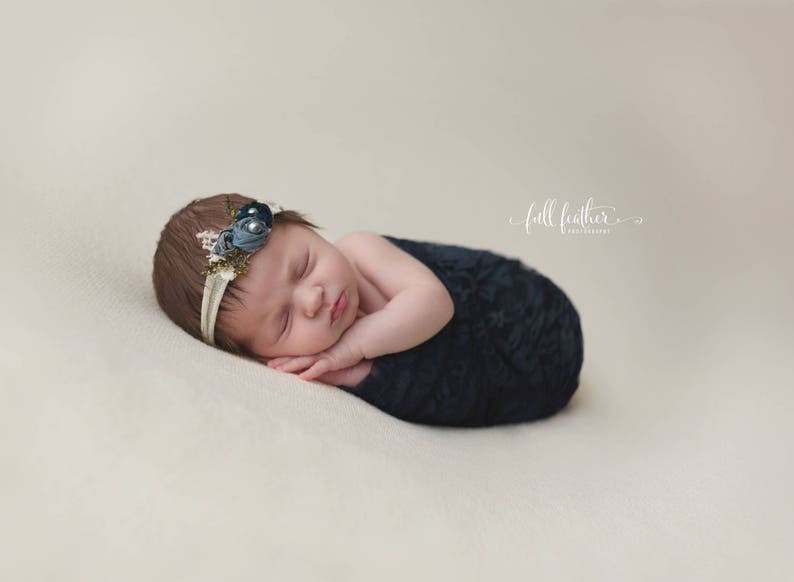 Baby Wrapping Shawl In Blended Summer Stuff In Navy Blue main image 1