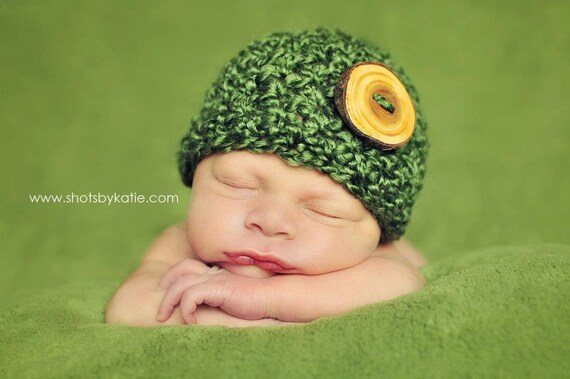 Green baby hat sale