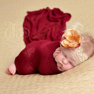 Red Stretch Knit Wrap Newborn Photography Prop