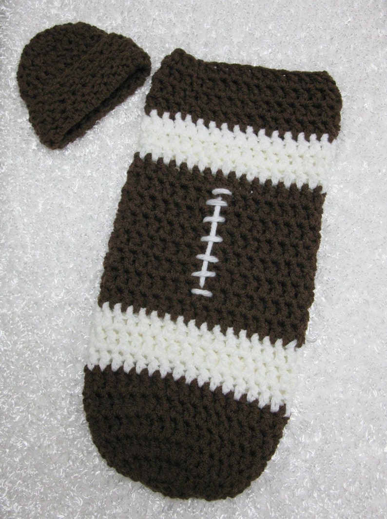 Newborn Baby NFL Football Cocoon Hat Set Etsy