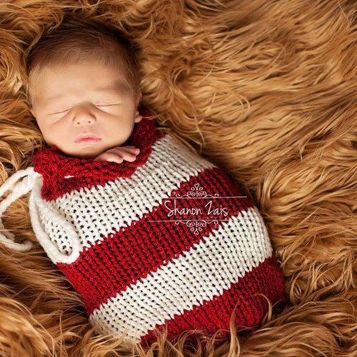 Purple and Cream Swaddle Sack Newborn Baby Photography Prop Etsy