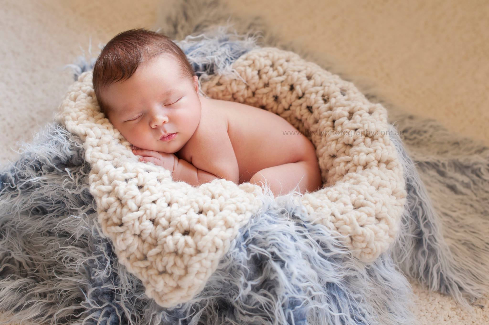 Cream Newborn Baby Blanket Chunky Photo Prop Etsy Canada