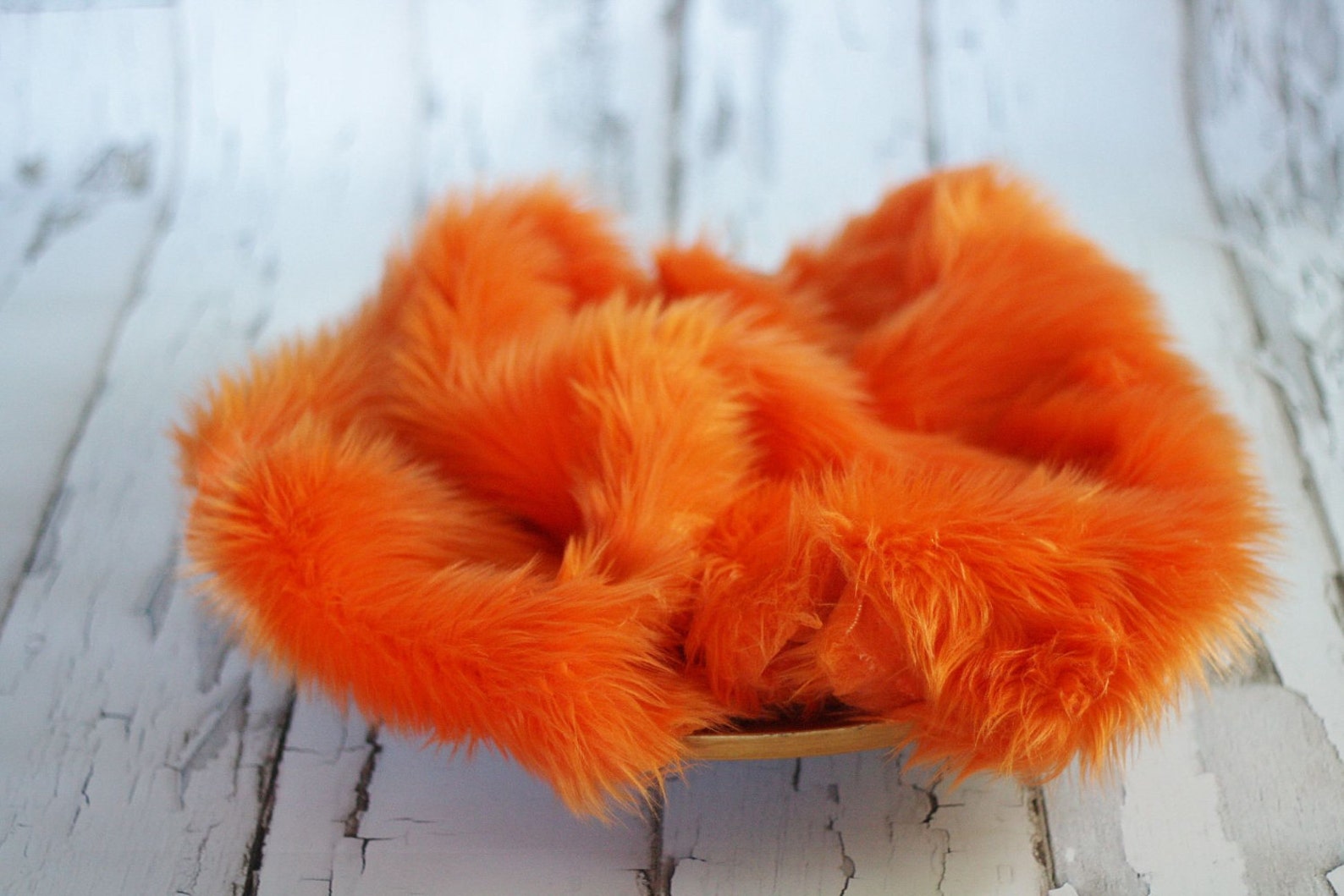 Orange Mongolian Faux Fur Rug Photography Photo Prop 27x30 Etsy