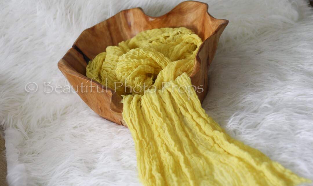 Lemon Yellow Cheesecloth Baby Wrap Cheese Cloth Newborn Etsy