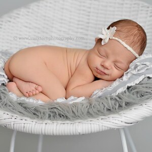 Rüschen Stretch Stoff Wrap Grau Weiß Gestreift Neugeborene Fotografie Requisite Posing Swaddle