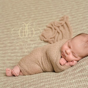 Natürlich Tan Stretch Strick Wrap Neugeborene Baby Fotografie Fotografie Swaddle