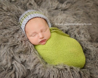 Sage Green Stretch Knit Wrap Newborn Baby Photography Prop