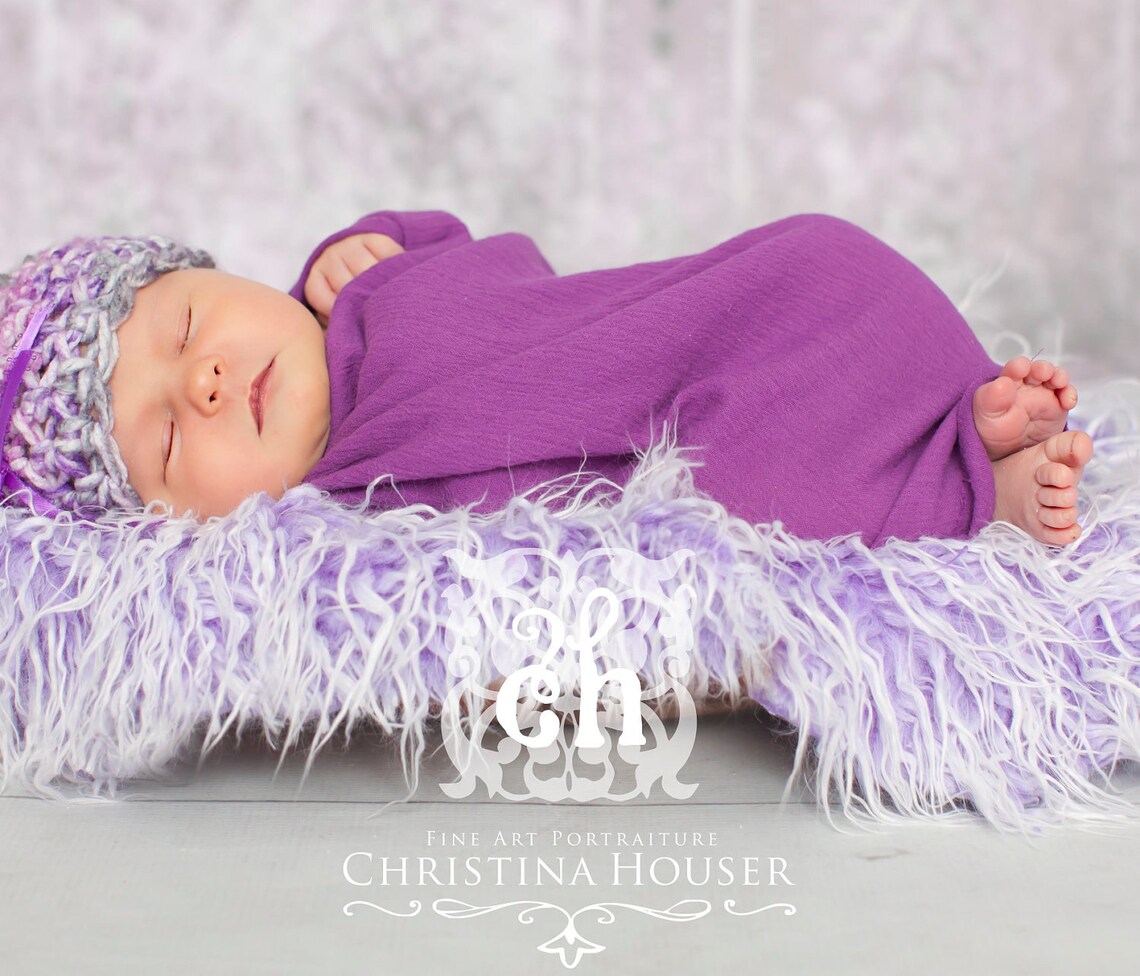Purple Gauze Wrap Newborn Baby Photo Prop Etsy