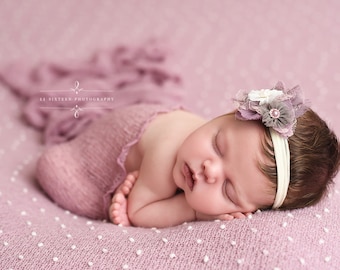 Sorbet Mauve Stretch Knit Wrap Newborn Photography Prop