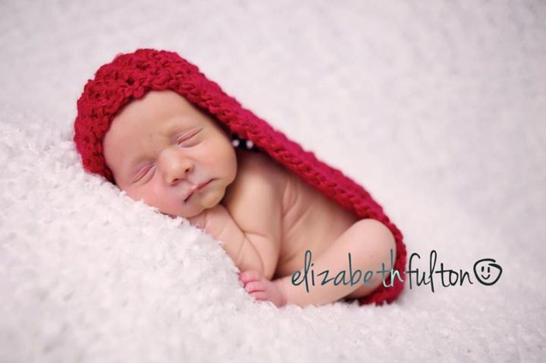 Red Baby Bowl Newborn Photography Egg Pod image 2