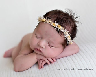 Gold Butterfly Tieback Headband Newborn Photography